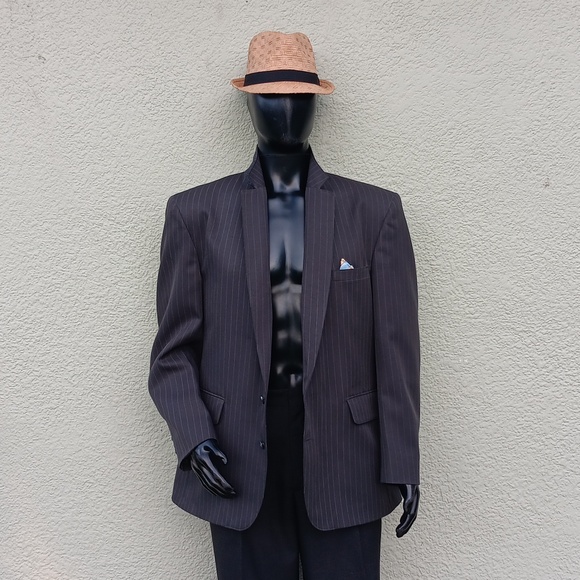 JOHN L. BLAIR (USA) MEN'S VINTAGE "PERSONAL CHOICE" PIN-STRIPED LUXURY BLAZER - Picture 4 of 17